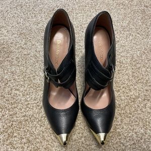 Enzo Angiolini Black and Gold Shoes
